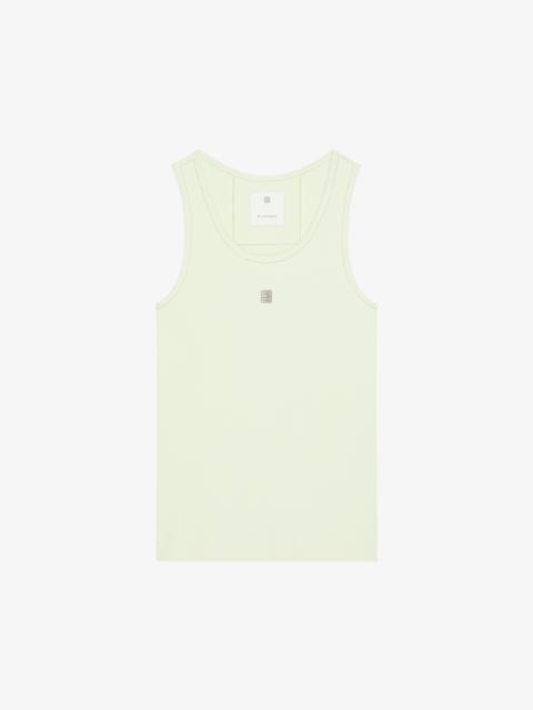SLIM FIT TANK TOP IN COTTON WITH 4G DETAIL