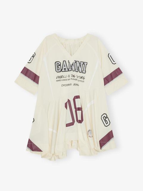 OFF-WHITE FUTURE MESH OVERSIZED MINI DRESS