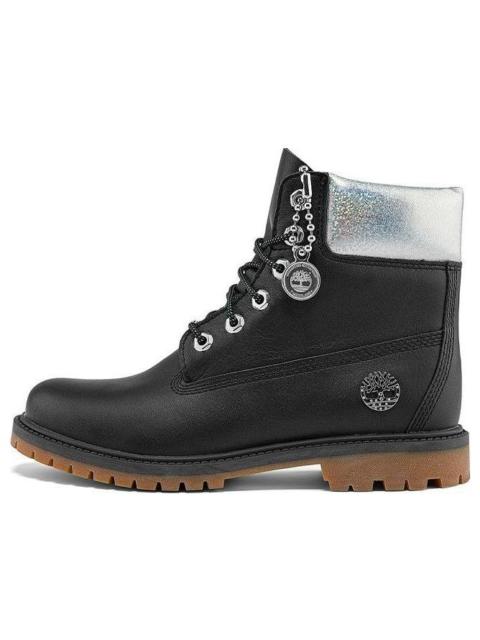 (WMNS) Timberland Heritage 6 Inch Waterproof Boots 'Black Full Grain with Silver Collar' A2M8GW
