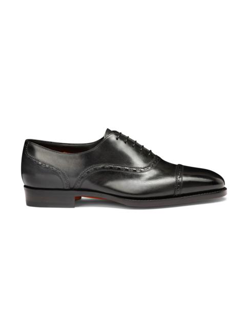 Men's black leather Oxford shoe