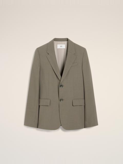 TAUPE WOOL TWO BUTTONS JACKET