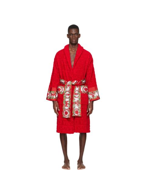 Red 'I Love Baroque' Bathrobe