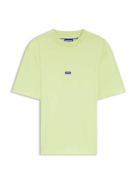 COTTON-JERSEY T-SHIRT WITH BLUE LOGO PATCH