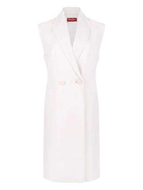 double-breasted sleeveless coat