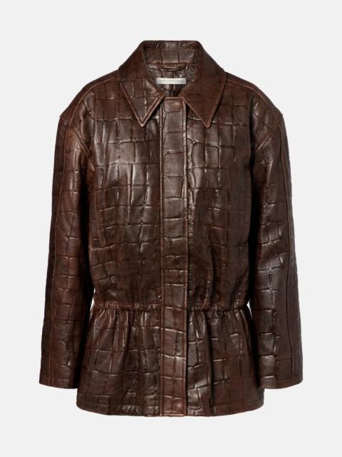 Norcutt croc-effect leather jacket