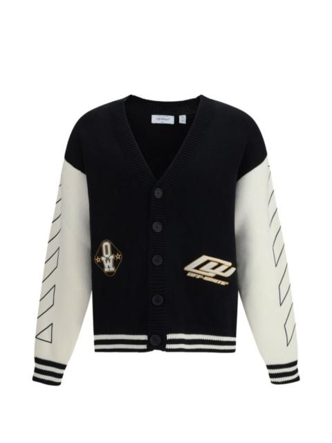 varsity embroidered cardigan