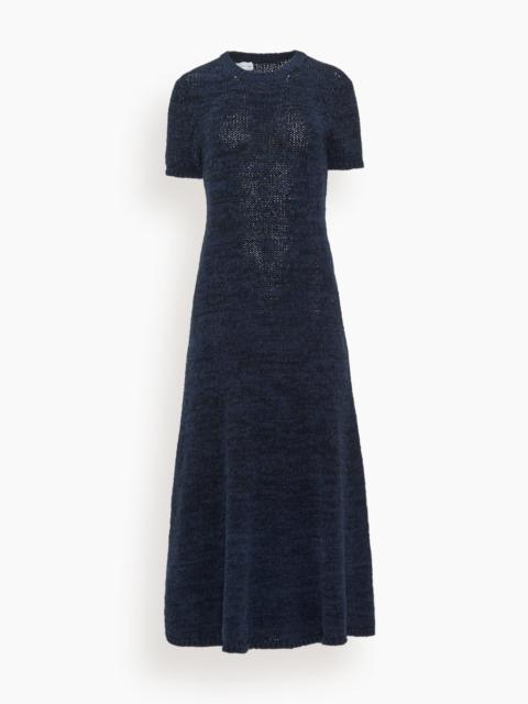Mel Dress in Marled Cotton Navy/Black Ombre