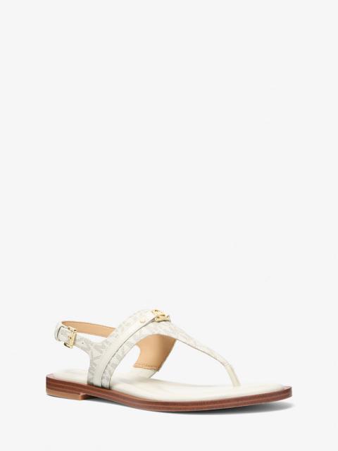 Mandy Signature Logo T-Strap Sandal