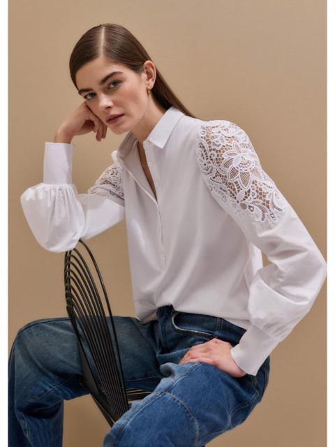 Lace Sleeve Swing Top