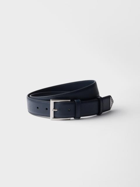 Saffiano leather belt
