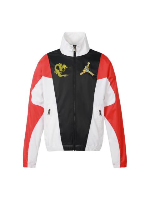 Air Jordan Colorblock Splicing Stand Collar Woven Jacket Black DB3707-100