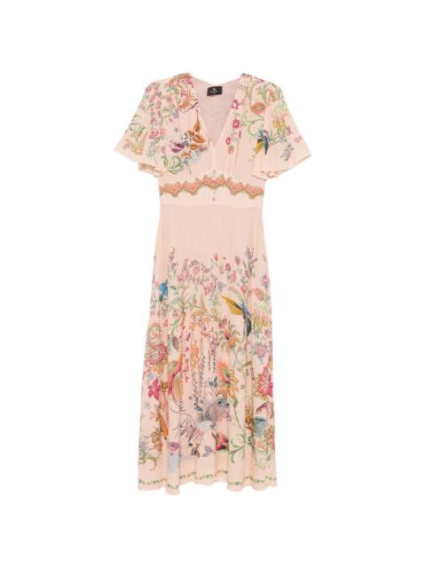 floral print V-neck dress