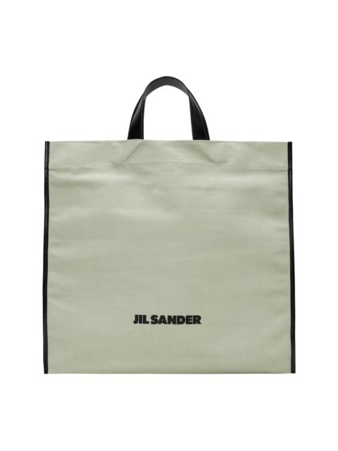 Green Border Book Square Tote