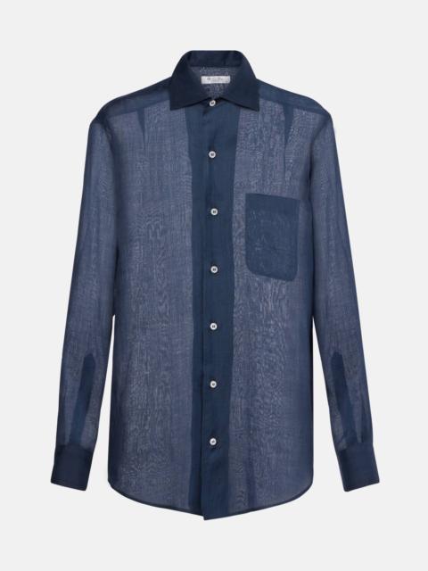 Semi-sheer ramie shirt