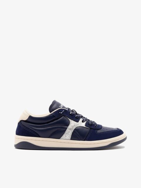 George Sneaker In Navy Suede and Silver Sparkle Leather