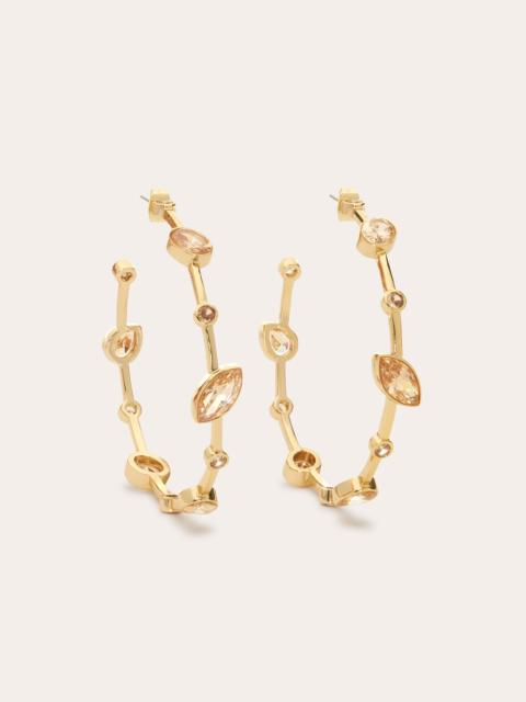 Camile Gemstone Hoop Earrings