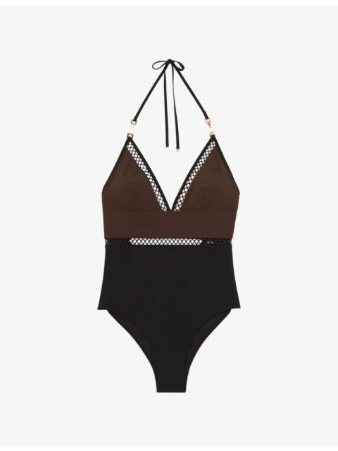 Ray Colour-Block Stretch-Woven Swimsuit