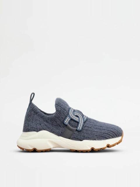 KATE SLIP-ON SNEAKERS IN FABRIC - BLUE