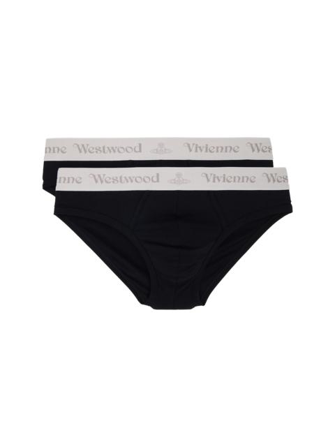 Two-Pack Black Slip Band Briefs