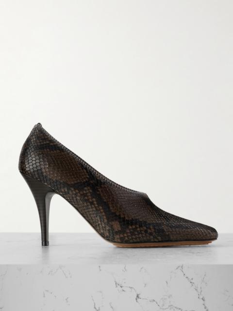 Snake-effect Vegan Pumps