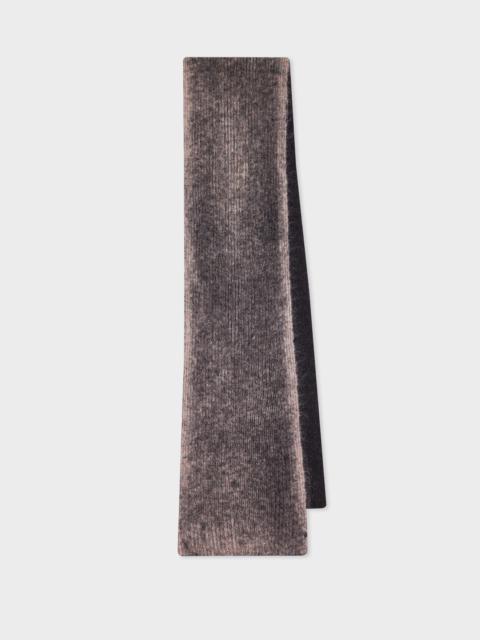 Grey Mohair-Blend Marl Scarf