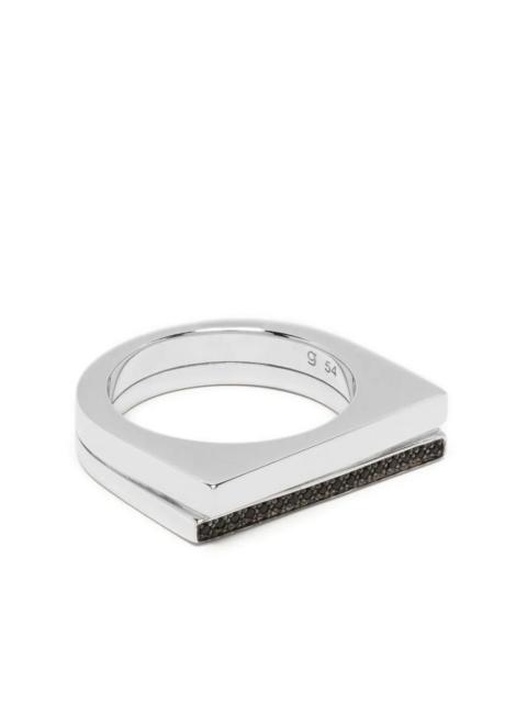 Step Ring Black Spinel 925 Sterling