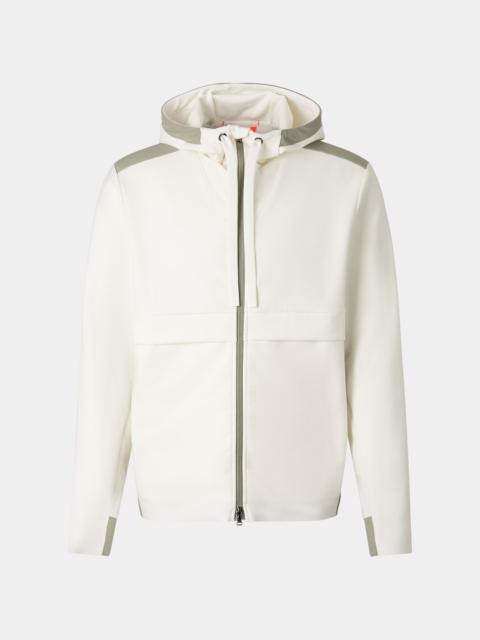 Ernesto jersey jacket in Off-white/khaki