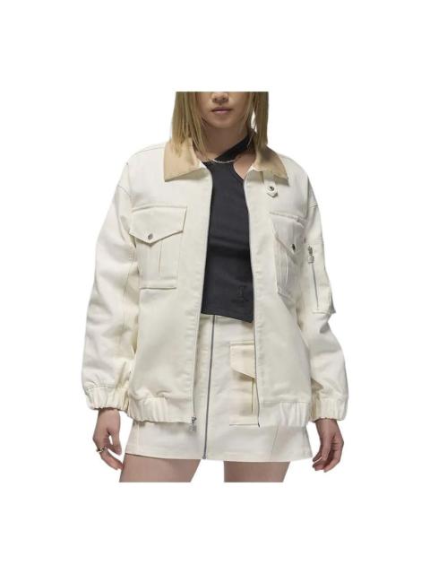 (WMNS) Air Jordan Renegade Jacket Asia Sizing 'Sail Brown' FN5675-133