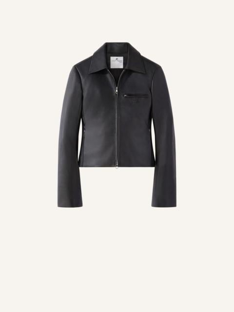 ZIPPED LEATHER JACKET