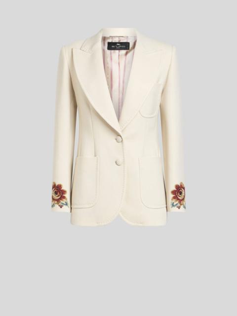 COOL WOOL JACKET WITH EMBROIDERY