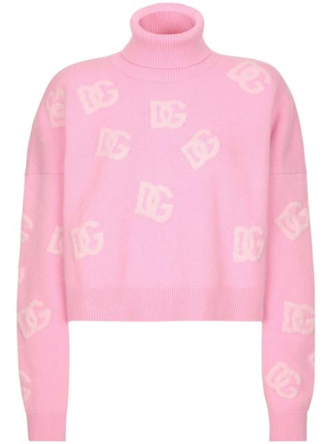 DG-logo cropped cashmere jumper