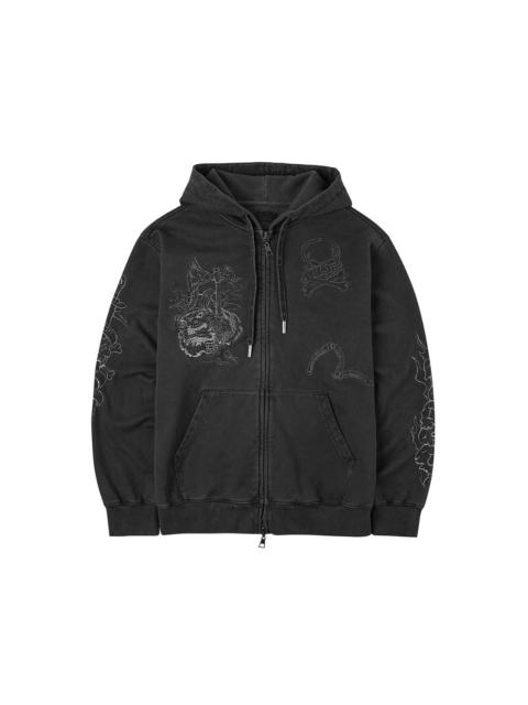 Tattoo Styles Embroidery Oversized Hoodie Jacket