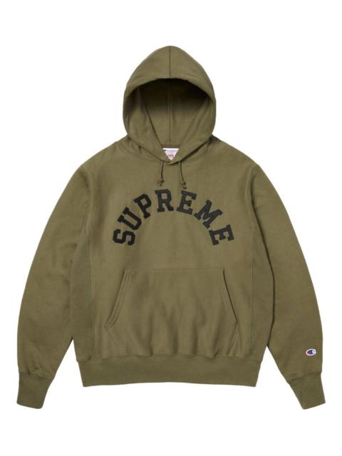 x Champion® "SS 25 - Olive" hoodie