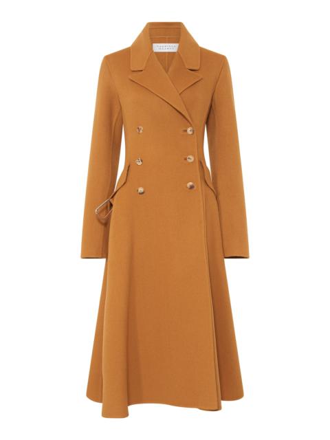 Cantwell Coat in Yellow Ochre Double-Face Recycled Cashmere