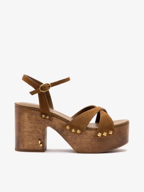 Talitha Sandal In Russet Suede