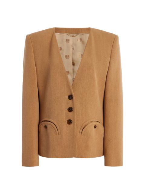 Khayam Lovat Silk-Blend Blazer brown