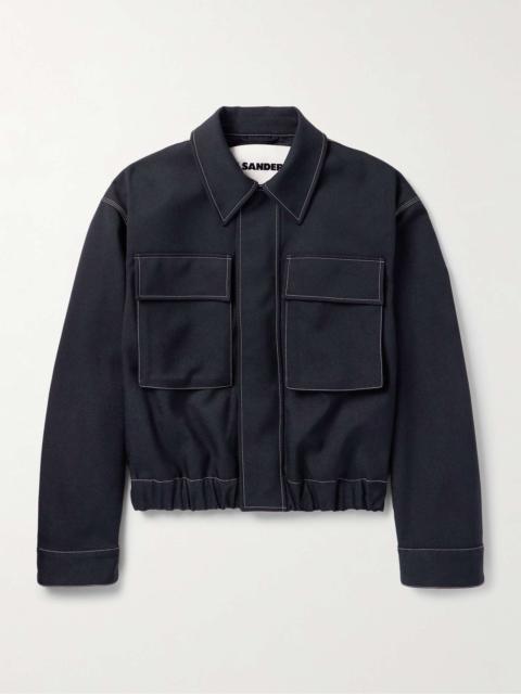 Recycled-Gabardine Blouson Jacket