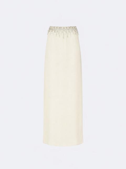 Georgette Maxi Skirt With Embroidery
