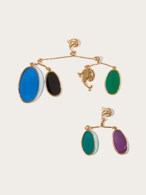 CHANDELIER EARRINGS WITH CHARM