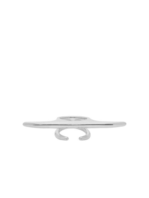 AMBUSH LIQUID MULTI FINGER RING - SILVER