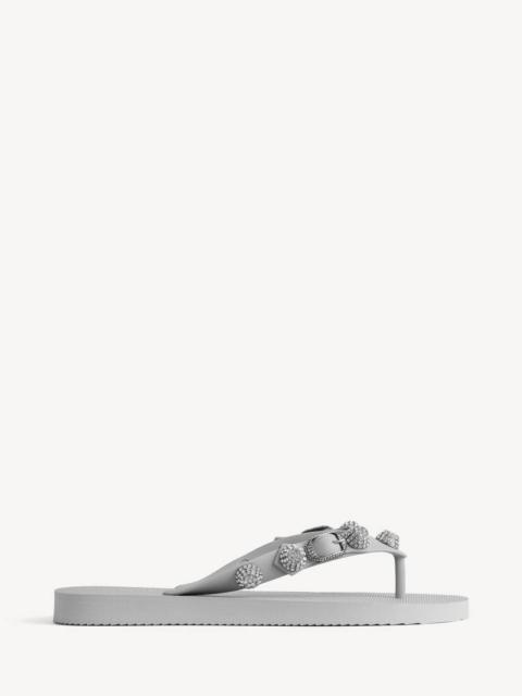 Women's Cagole Thong Sandal in Balenciaga Grey/crystal