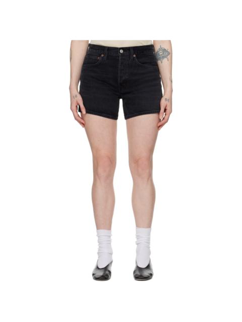 Black Parker Denim Shorts