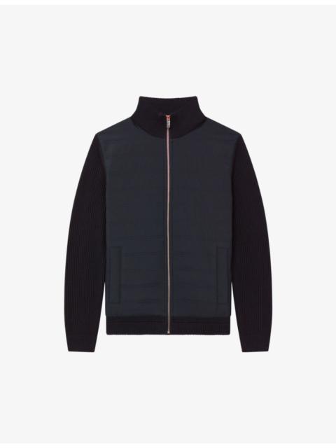 Trainer crewneck stretch-knit jumper