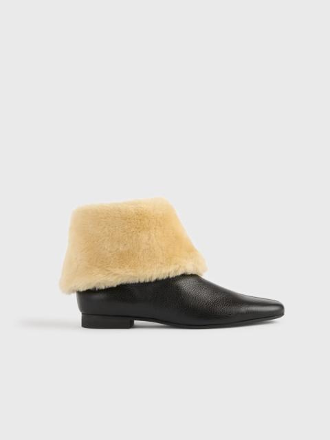Downtown shearling boots black/beige