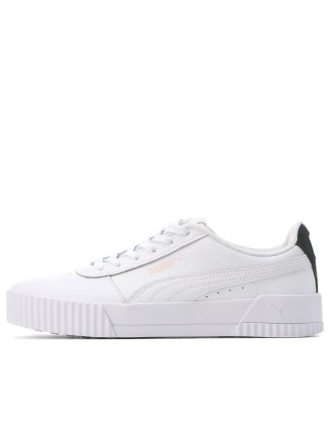 (WMNS) PUMA Carina Leather 'White Black Rosewater' 370325-23