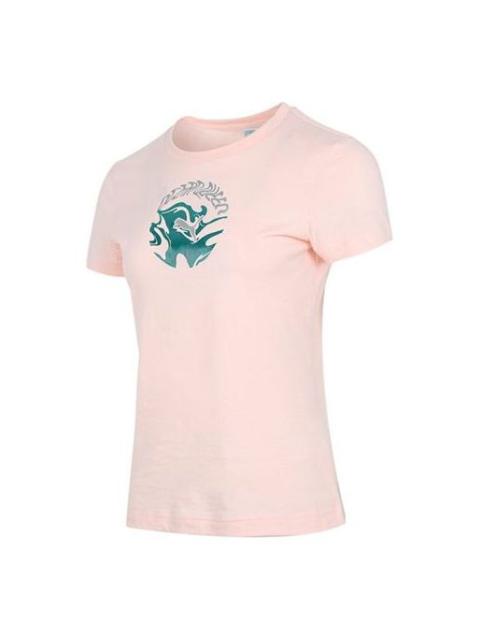 (WMNS) PUMA Creative Printing Sports Round Neck Short Sleeve Pink 531454-27