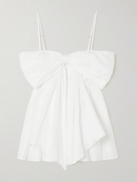 Scarlett Bow-embellished Crepe Peplum Top