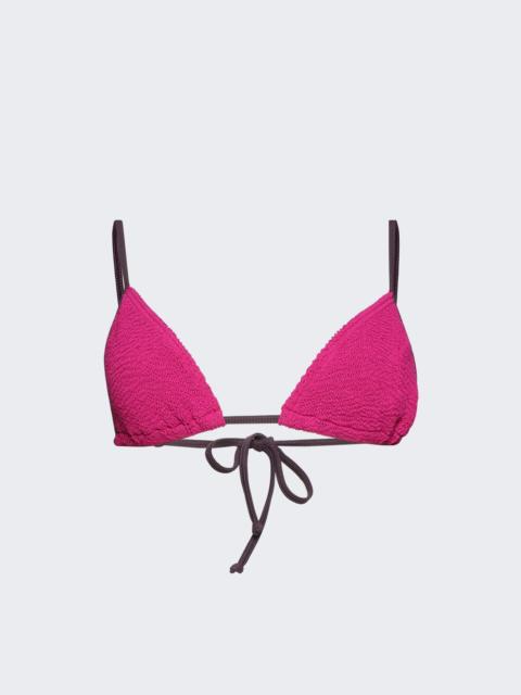 Contrast Luana Triangle Bikini Top Magenta Recycled