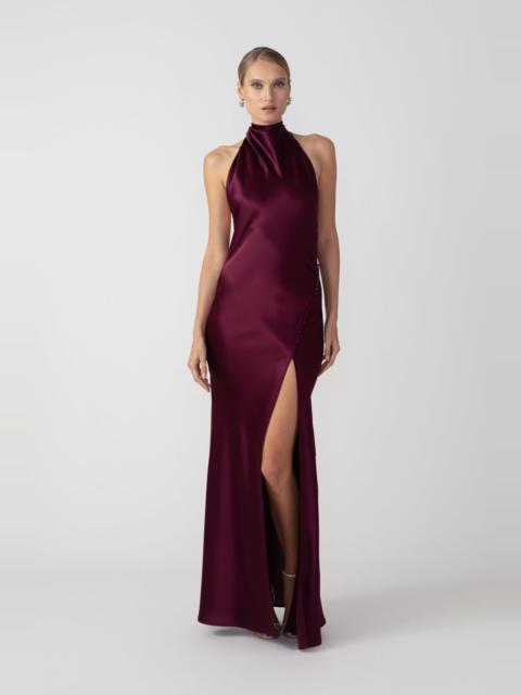PENELOPE BACKLESS SATIN GOWN