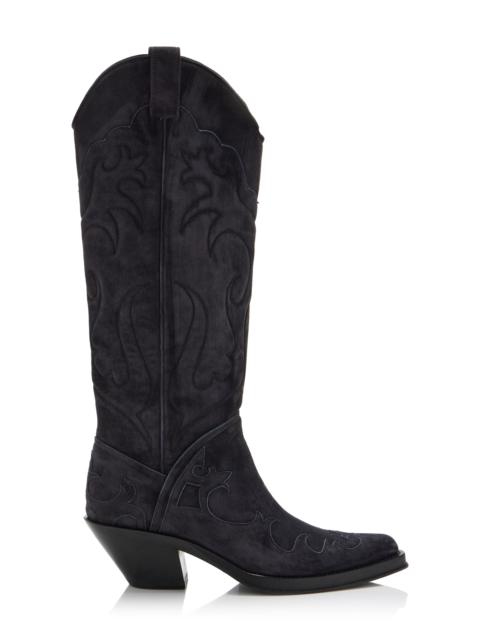 Capitana Suede Western Boots black